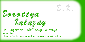 dorottya kalazdy business card